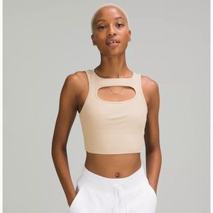 LuLu Lemon tan fitness tank top